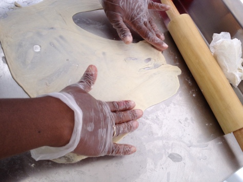 Second Step Flatten Roti with Rolling Pin!