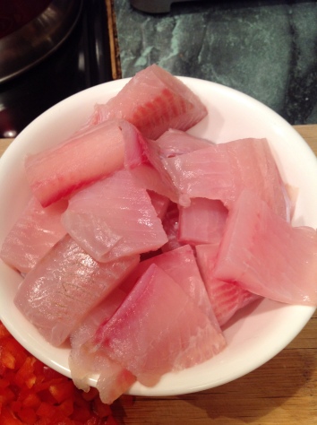 White Fish cut into cubes